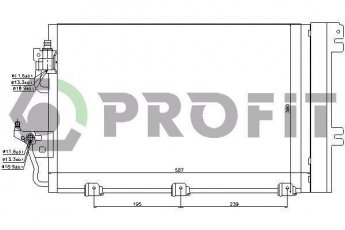 Купить PR 5052C1 PROFIT Радиатор кондиционера Зафира Б (1.6, 1.8)