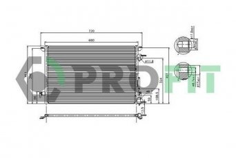 Купить PR 5081C1 PROFIT Радиатор кондиционера Croma (1.8 16V, 2.2 16V)