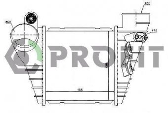 Купити PR 9558T1 PROFIT Інтеркулер Ауді А3 (1.8 T, 1.8 T quattro, 1.9 TDI)