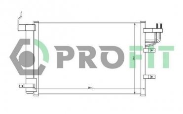 Купити PR 1401C1 PROFIT Радіатор кондиціонера Cerato (1.5, 1.6, 2.0)