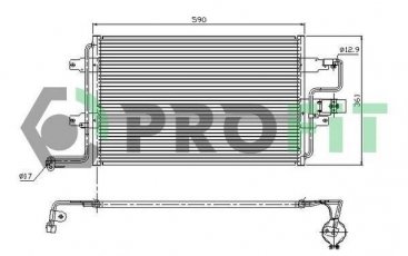 Купить PR 9545C1 PROFIT Радиатор кондиционера Октавия Тyр (1.4, 1.6, 1.8, 1.9, 2.0)