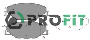 Гальмівна колодка 5000-4590 PROFIT – передні без датчика зносу фото 1