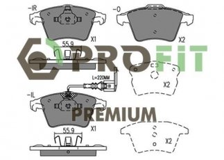 Купить 5005-1642 PROFIT Тормозные колодки передние Multivan (1.9, 2.0, 2.5, 3.2) с датчиком износа