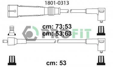 Купить 1801-0313 PROFIT Провода зажигания Audi 80 (1.3, 1.6, 1.8, 2.0)