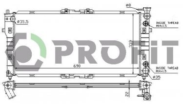 Купити PR 3030A3 PROFIT Радіатор охолодження двигуна Mazda 626 (1.8, 2.0)