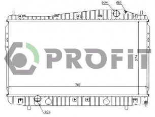 Купити PR 1705A5 PROFIT Радіатор охолодження двигуна Epica (2.0, 2.5)