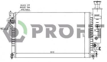 Купити PR 0540A4 PROFIT Радіатор охолодження двигуна Peugeot 405 (1.4, 1.6, 1.8, 1.9, 2.0)