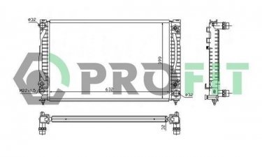 Купити PR 0014A3 PROFIT Радіатор охолодження двигуна Ауді А6 С5 (2.4, 2.7, 2.8)