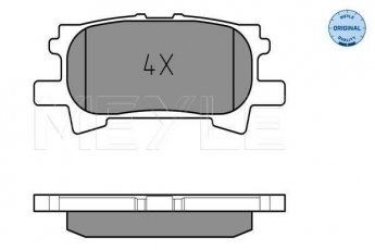 Купить 025 239 6715 MEYLE Тормозные колодки задние Lexus RX (3.0, 3.3, 3.5) без датчика износа