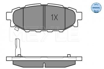 Купить 025 242 7114/W MEYLE Тормозные колодки задние Subaru с звуковым предупреждением износа