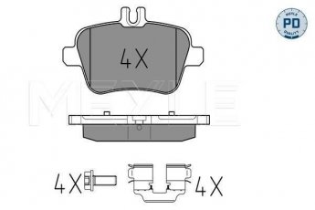 Купить 025 248 4818/PD MEYLE Тормозные колодки задние B-Class W246 подготовлено для датчика износа колодок