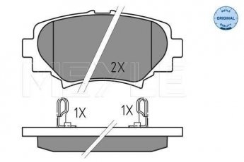 Купить 025 258 7814 MEYLE Тормозные колодки задние Mazda 3 BM (1.5, 2.0, 2.2 D) с звуковым предупреждением износа