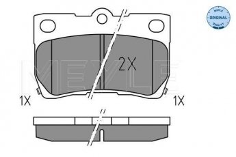Купити 025 243 2317 MEYLE Гальмівні колодки задні Lexus GS (3.0, 3.5, 4.3) с звуковым предупреждением износа