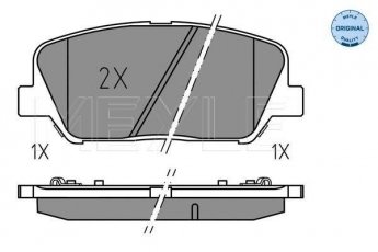 Купить 025 249 1517 MEYLE Тормозные колодки передние Hyundai i30 (1.4, 1.6) с звуковым предупреждением износа