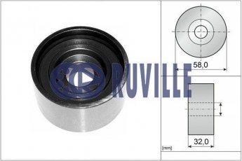 Купити 58408 RUVILLE Ролик ГРМ Грандер 2.2 CRDi, D-зовнішній 58 мм, ширина 32 мм