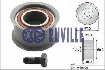 Ролик приводного ремня 55453 RUVILLE – D-наружный: 59 мм, ширина 35,5 мм фото 1