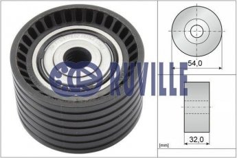 Купити 55640 RUVILLE Ролик приводного ременя Сценік (1.4, 1.6), D-зовнішній: 54 мм, ширина 32 мм