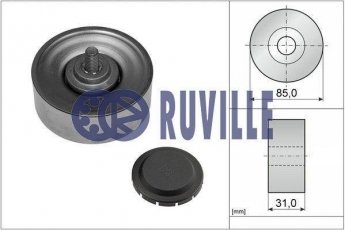 Купить 55087 RUVILLE Ролик приводного ремня, D-наружный: 85 мм, ширина 31 мм