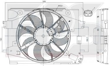 Вентилятор радіатора (в зборі) 56 W373 Forma Parts фото 1