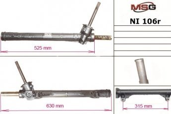 Купить NI106R MSG - Рулевая рейка без ГУР восстановленная MіCRA C (K12)  03-07; RENAULT CLіO GRANDTOUR 08-13