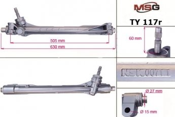 Купить TY117R MSG - Рулевая рейка без ГУР восстановленная TOYOTA RAV 4 12-, LEXUS NX 200/300H 14-