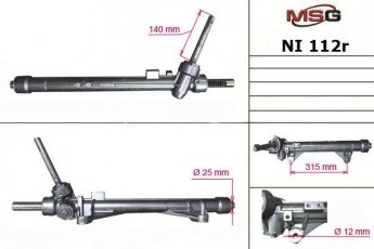 Купити NI112R MSG - Рульова рейка без ГПР відновлена NISSAN JUKE 10-, JUKE (F15)  13-