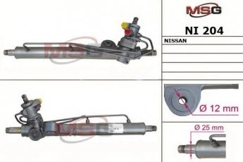 Купить NI204 MSG - Рулевая рейка с ГУР новая NISSAN ALMERA II (N16)  00-06,ALMERA II Hatchback (N16)  00-06