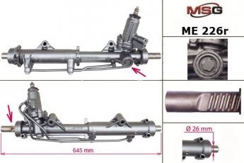 Купить ME226R MSG - Рулевая рейка с ГУР восстановленная MERCEDES-БЕНЗИН C-CLASS (W204)  07-,C-CLASS T-Model (S204)  07-