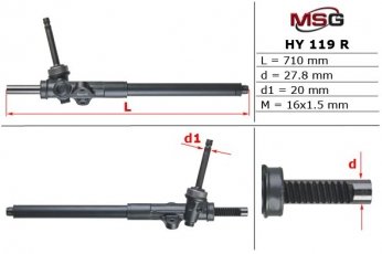 Купити HY119R MSG - Рульова рейка без ГПР відновлена HYUNDAі іx35 (LM, EL, ELH)  13-;KIA SPORTAGE (SL)  13-