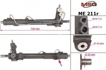 Купить ME211R MSG - Рулевая рейка с ГУР восстановленная MERCEDES M W163 1998-2002