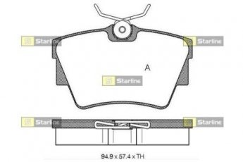 Купить BD S136 StarLine - Колодки тормозные дисковые, кт.