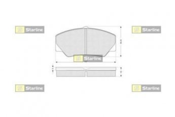 Купити BD S154 StarLine - Колодки гальмівні дискові, кт.