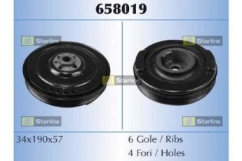 Купить RS 658019 StarLine - Ременный шкив, коленчатый вал
