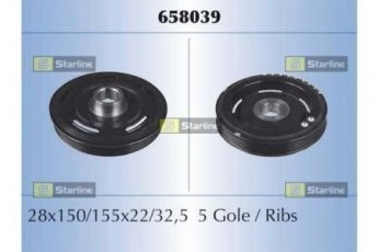 Купити RS 658039 StarLine - Ремінний шків, колінчастий вал