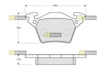 Купити BD S165 StarLine - Колодки гальмівні дискові, кт.