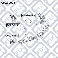 Купить Q0020093 Q-Fix - Подушка двигателя задняя