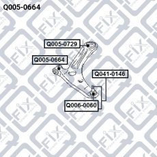 Купить Q0050664 Q-Fix - Сайлентблок передний переднего рычага