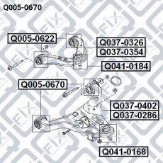 Купити Q0050670 Q-Fix - Сайлентблок переднього нижнього важеля