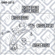 Купить Q0052212 Q-Fix - Сайлентблок задний переднего рычага
