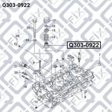 Купити Q303-0922 Q-Fix - Сальник клапана DAEWOO LANOS (KLAT)  1.6 16V (A16DMS)  1997.05-