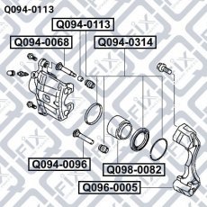 Купить Q0940113 Q-Fix - Заглушка направляющей втулки тормозного суппорта