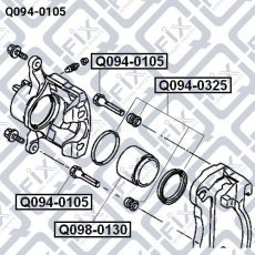 Купить Q0940105 Q-Fix - Направляющая суппорта тормозного переднего