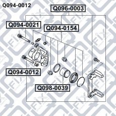Купить Q0940012 Q-Fix - Направляющая суппорта тормозного заднего
