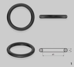 Кольцо резиновое круглого сечения C2,7 d1 82,22 O-02158 EMMETEC фото 2