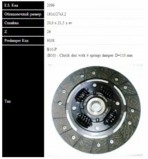 Купити 2096 ST SASSONE - Диск зчеплення CLIO,MEGANE 95-  (181мм. 4 пружини)