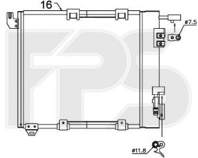 Конденсатор кондиционера FPS FP 52 K122 Forma Parts фото 1