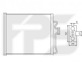 Радиатор кондиционера FPS FP 14 K17 Forma Parts фото 1