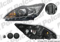 Купити 3205097E Polcar - Фара основна ліва сторона TYC доосвещение поворотів тип лампи=H1+H7 електричний з мотором чорний