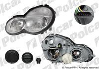 Купить 5003094E Polcar - Фара основная левая сторона тип лампы=H7+H7 пневматический ECE MERCEDES C-KLASSE (W203)  05.00-03.07