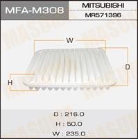 Фільтра Фільтр повітряний Mitsubishi Eclipse 05-, Mitsubishi Galant, Mitsubishi MFA-M308 Masuma –  фото 1